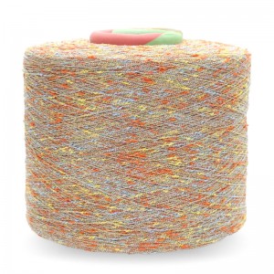 8NM Nep yarn 100%polyester colorful knot yarn